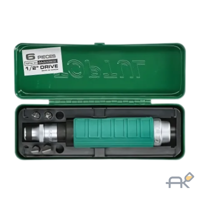 Отвертка ударно-поворотная + биты в футляре TOPTUL (GAAD0602) (GAAD0602)